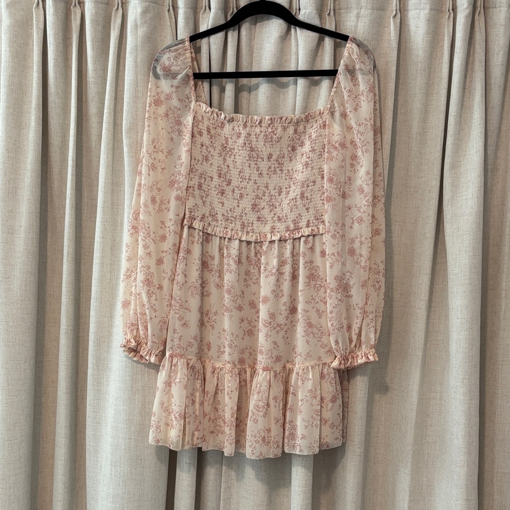 Wilfred Floral Tempest Dress - Cream and Pink